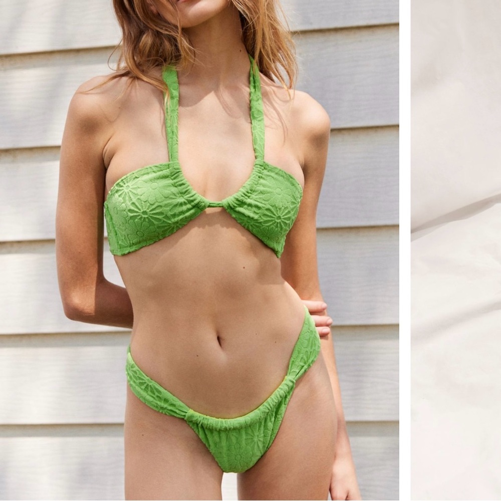 SOLD‼️ Juillet Green Floral Bikini Set